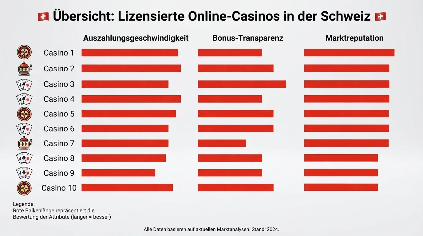 Eine geordnete Übersicht der zehn ESBK-Lizenzlogos mit dem Schweizer Kreuz als verbindendem Element