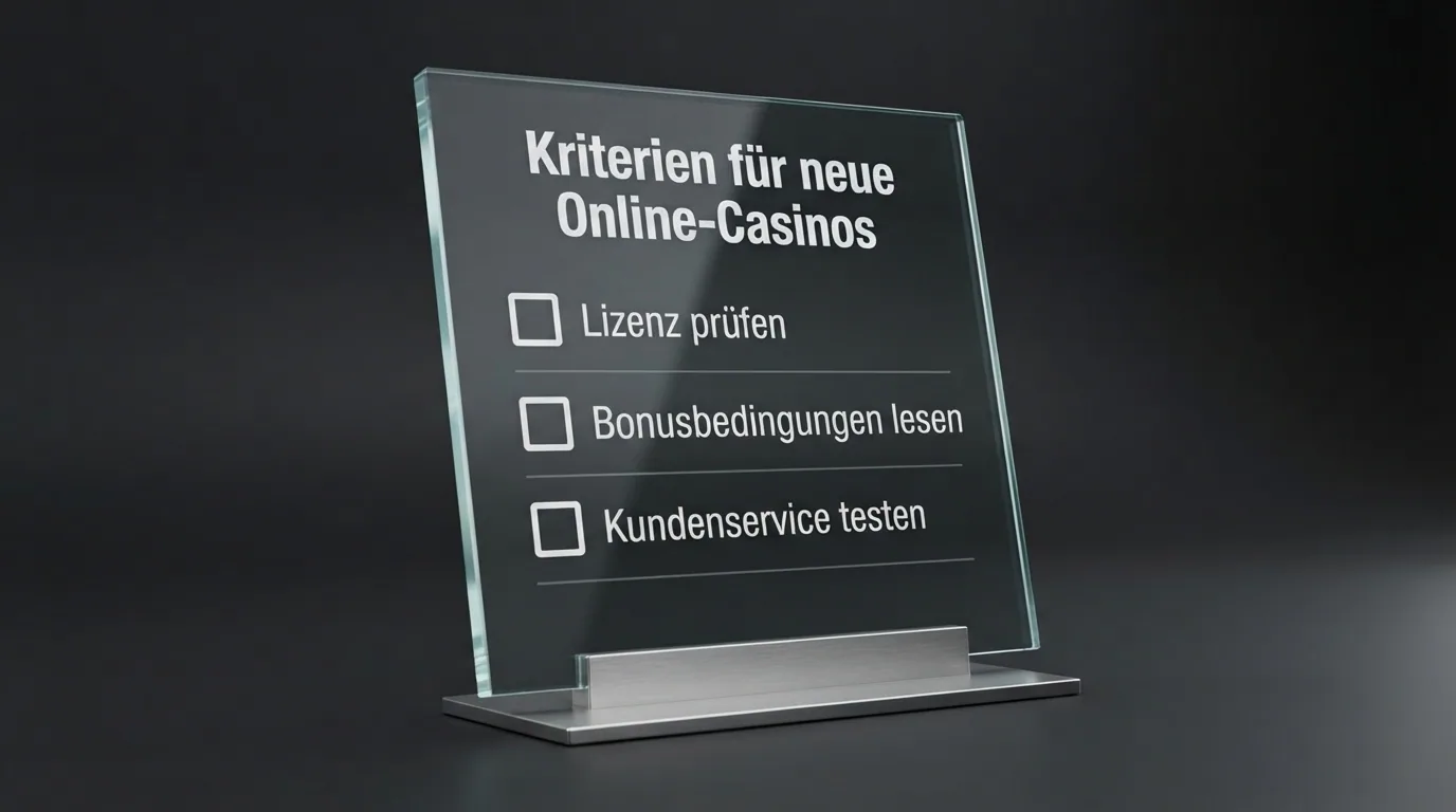 Symbolbild fuer neue Online Casinos mit Checkliste zur Seriositaetspruefung