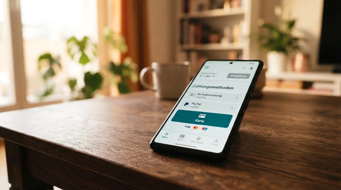 Ein modernes Casino-Interface auf einem Smartphone mit Revolut-Zahlungsbutton